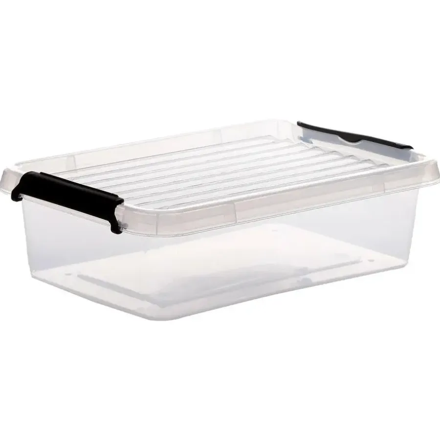 Opbergboxen-5five Opbergkist met deksel - Clip Box - 3L - 29x20x8 cm