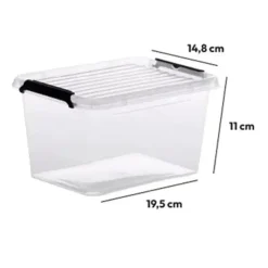 Opbergboxen-5five Opbergkist met deksel - Clip Box - 2L - 19x15x11 cm