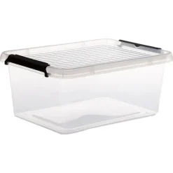 Opbergboxen-5five Opbergkist met deksel - Clip Box - 12,5L - 39x29x17 cm