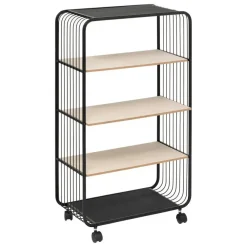 Wandrekken-5five Opbergrekje 4 laags met planken - metaal - 55 x 28 x 96 cm