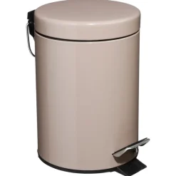 5five Pedaalemmer - taupe - metaal - 3L - 17 x 25 cm - toilet