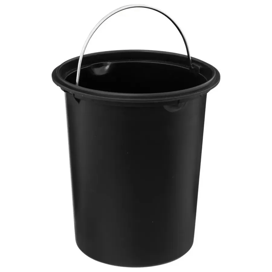 Prullenbakken-5five Pedaalemmer - zwart - metaal - 3L - 23 cm - soft close