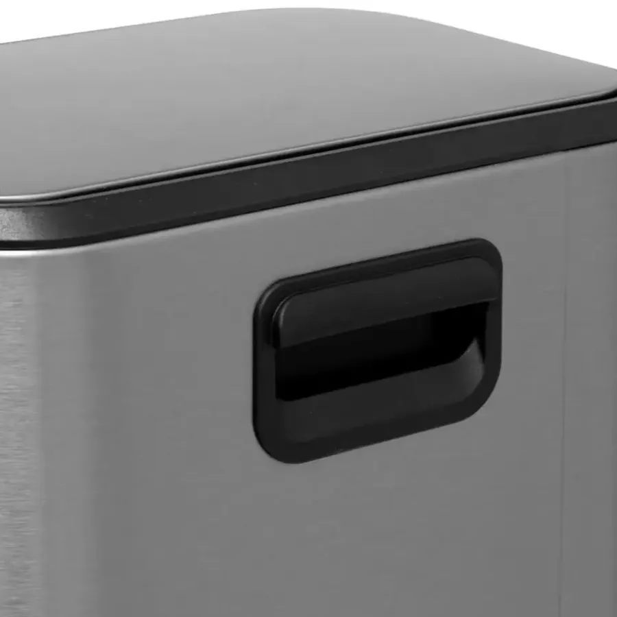 Prullenbakken-5five Pedaalemmer Norvik - zilver - rvs - 5L - 24 x 20 x 28 cm
