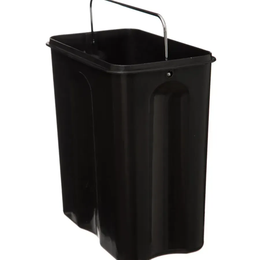 5five Prullenbak/pedaalemmer wit - rvs metaal - 5L - 14x29x30 cm