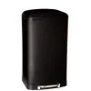 5five Prullenbak/pedaalemmer - zwart - metaal - 30L - 34 x 61 cm
