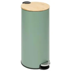 Prullenbakken-5five Prullenbak/pedaalemmer Bamboe - groen - 30L - 60 cm