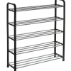 Kledingopbergers-5five Schoenenrek - zilver/zwart - 15-paar - metaal-kunststof - 71x78cm
