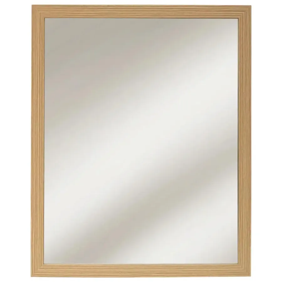 5five Spiegel/wandspiegel - 44 x 54 cm - hout - naturel