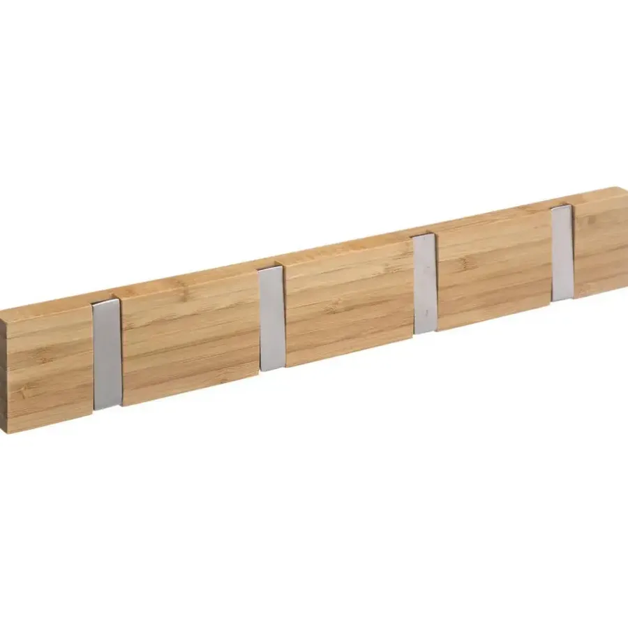 5five Wandkapstok - lichtbruin - 4x ophanghaken - B40 cm