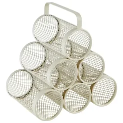 5five Wijnrek - metaal - voor 6 flessen - beige - 28 x 18 x 25 cm