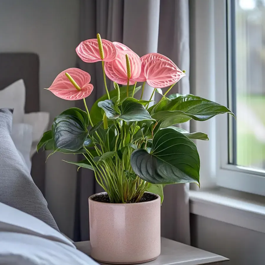 Kamerplanten-Plant in a Box Flamingoplant - Anthurium 'Maine Pink' - Hoogte 55-70cm - ø17cm