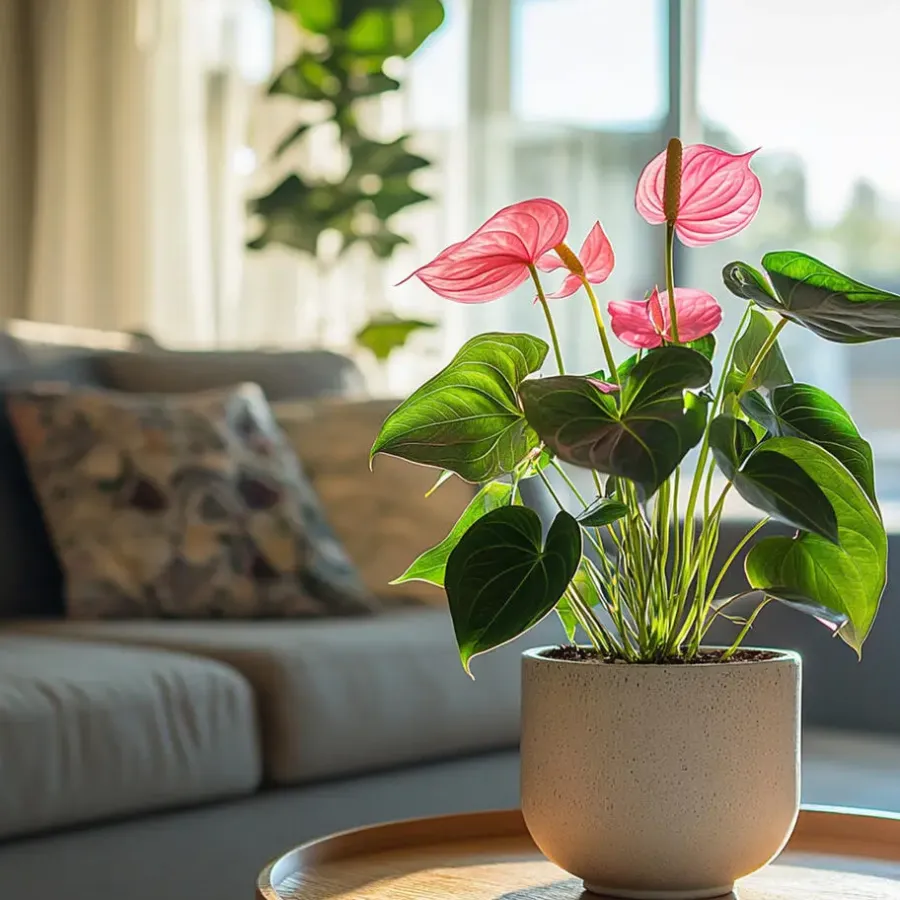 Plant in a Box Flamingoplant - Anthurium 'Sweet Dream' - Hoogte 35-45cm - ø12cm