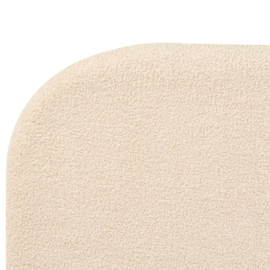 2-Persoons Bedden-Beliani FLAYAT - Tweepersoonsbed - Beige - 160 x 200 cm - Bouclé