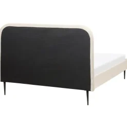 Twijfelaars-Beliani FLAYAT - Tweepersoonsbed - Beige - 140 x 200 cm - Bouclé