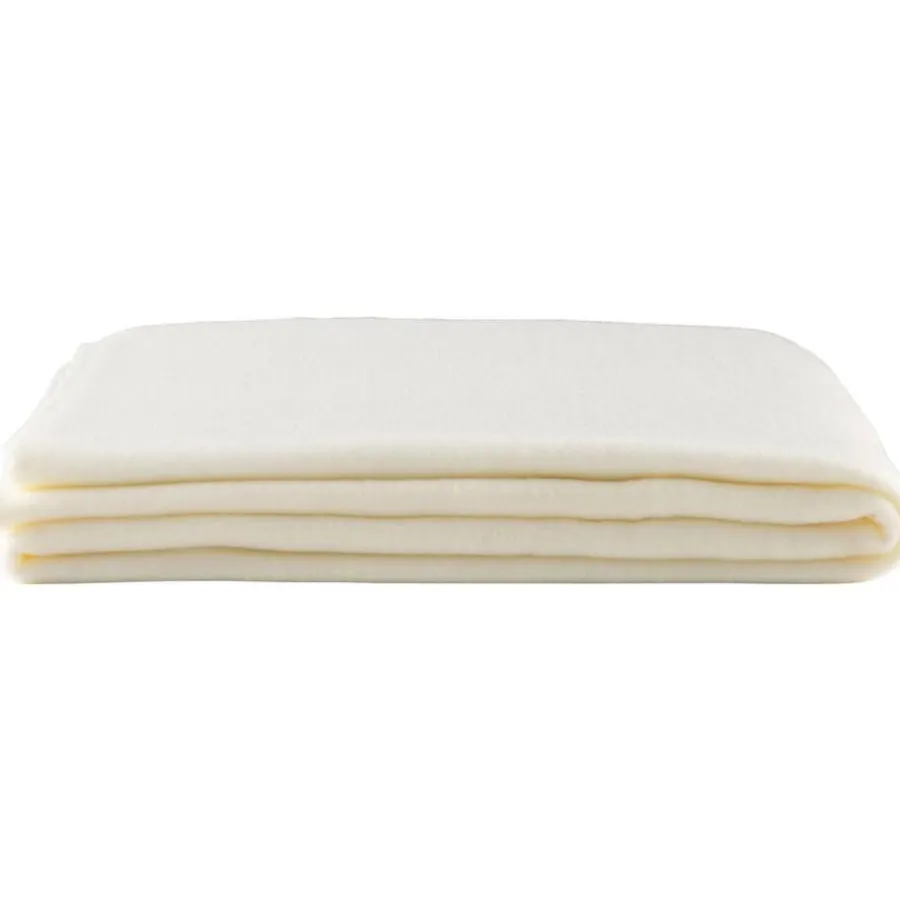 Plaids-Leen Bakker Fleeceplaid Basic - off-white - 125x150 cm