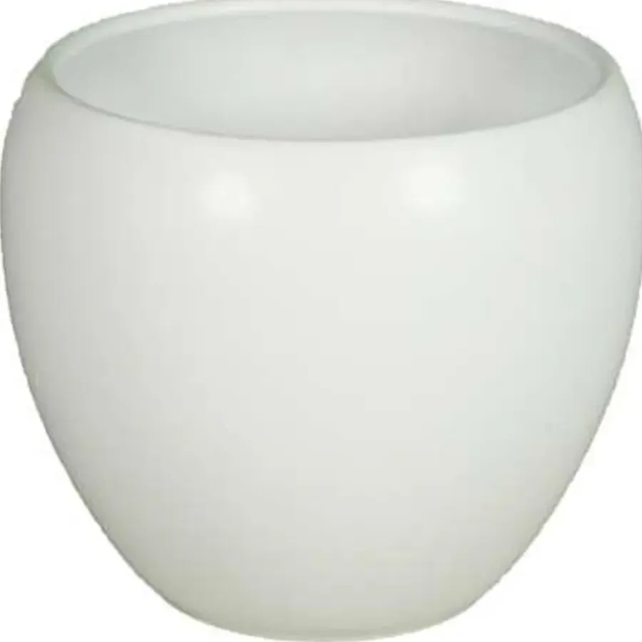 Bloempotten Voor Binnen-Floran Bloempot Rian - mat wit - keramiek - 27 x 24 cm