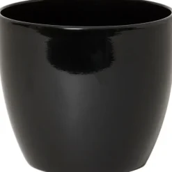 Bloempotten Voor Binnen-Floran Bloempot/plantenpot Boule - zwart - keramiek - 32 x 27 cm