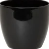 Bloempotten Voor Binnen-Floran Bloempot/plantenpot Boule - zwart - keramiek - 25 x 22 cm