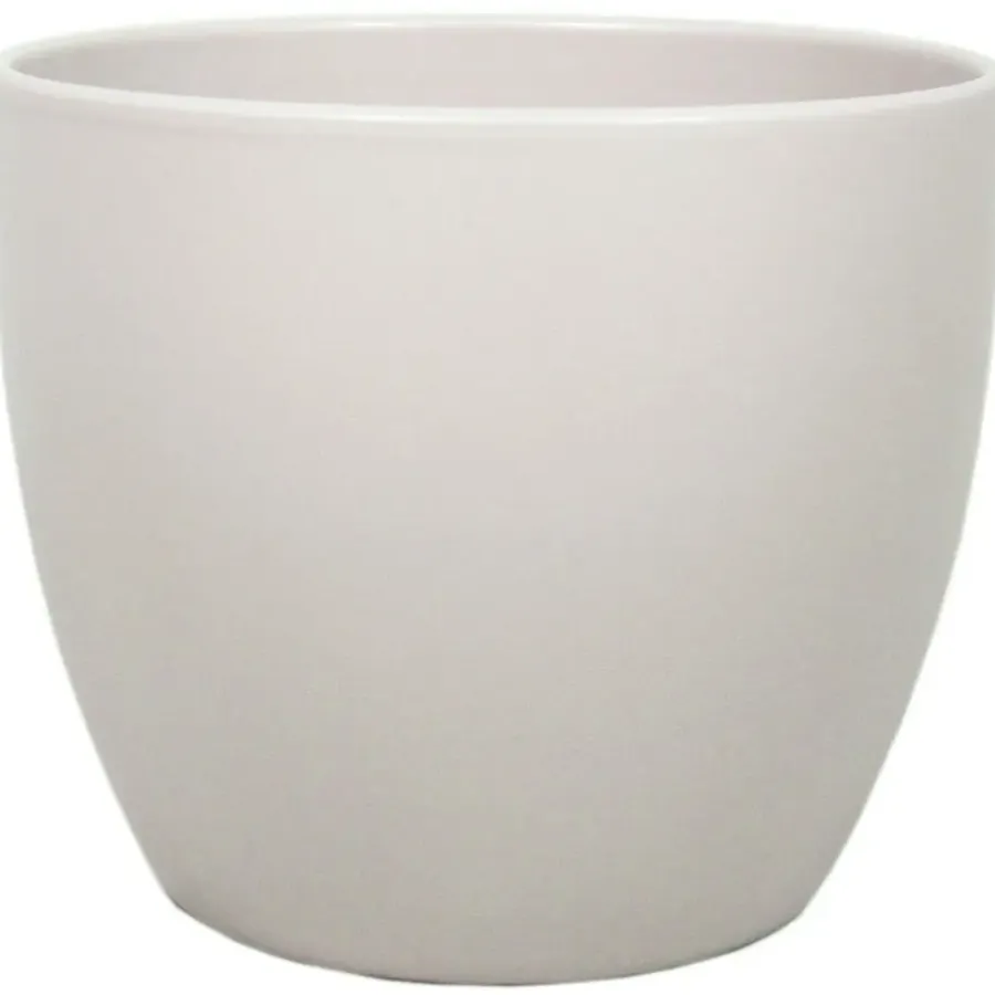 Floran Plantenpot - taupe - mat - keramiek - 22 x 19 cm