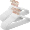 Merkloos Fluwelen kledinghangers, Set van 50, Antislip, Wit en Rosé Goud