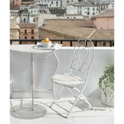 Leen Bakker FOLELLI - Set van 2 tuinstoelen - Lichtbeige - IJzer