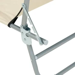Ligbedden-Beliani FOLIGNO - Strandstoel - Crème - Polyester