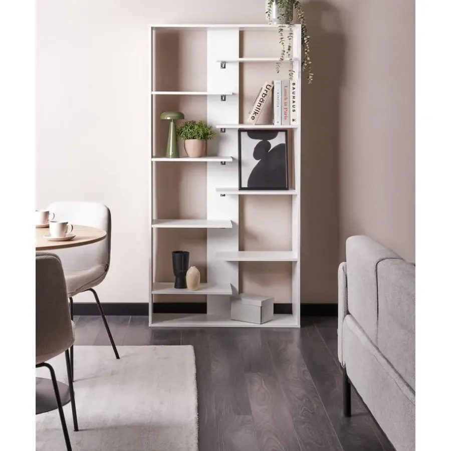 Leen Bakker FONTAS - Boekenkast - Wit - Spaanplaat