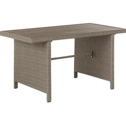 Loungesets-Beliani FONTI - Loungeset voor 5 - Natuurlijk - PE rotan