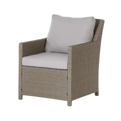 Loungesets-Beliani FONTI - Loungeset voor 5 - Natuurlijk - PE rotan