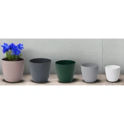 Form Plastic Plantenpot - kunststof - ivoor wit - D13 x H12 cm