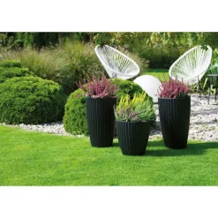 Bloempotten-Form Plastic Plantenpot - kunststof - antraciet - 40 x 58 cm