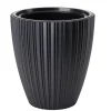 Bloempotten-Form Plastic Plantenpot - kunststof - antraciet - D30 x H32 cm