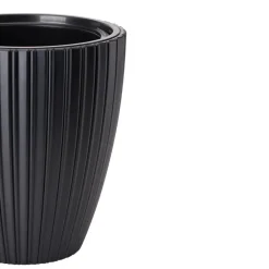 Bloempotten-Form Plastic Plantenpot - kunststof - antraciet - D30 x H32 cm
