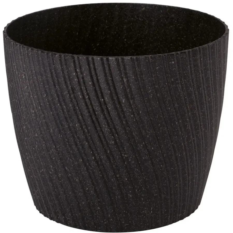 Bloempotten-Form Plastic Plantenpot - kunststof - zwart - D27 x H23 cm