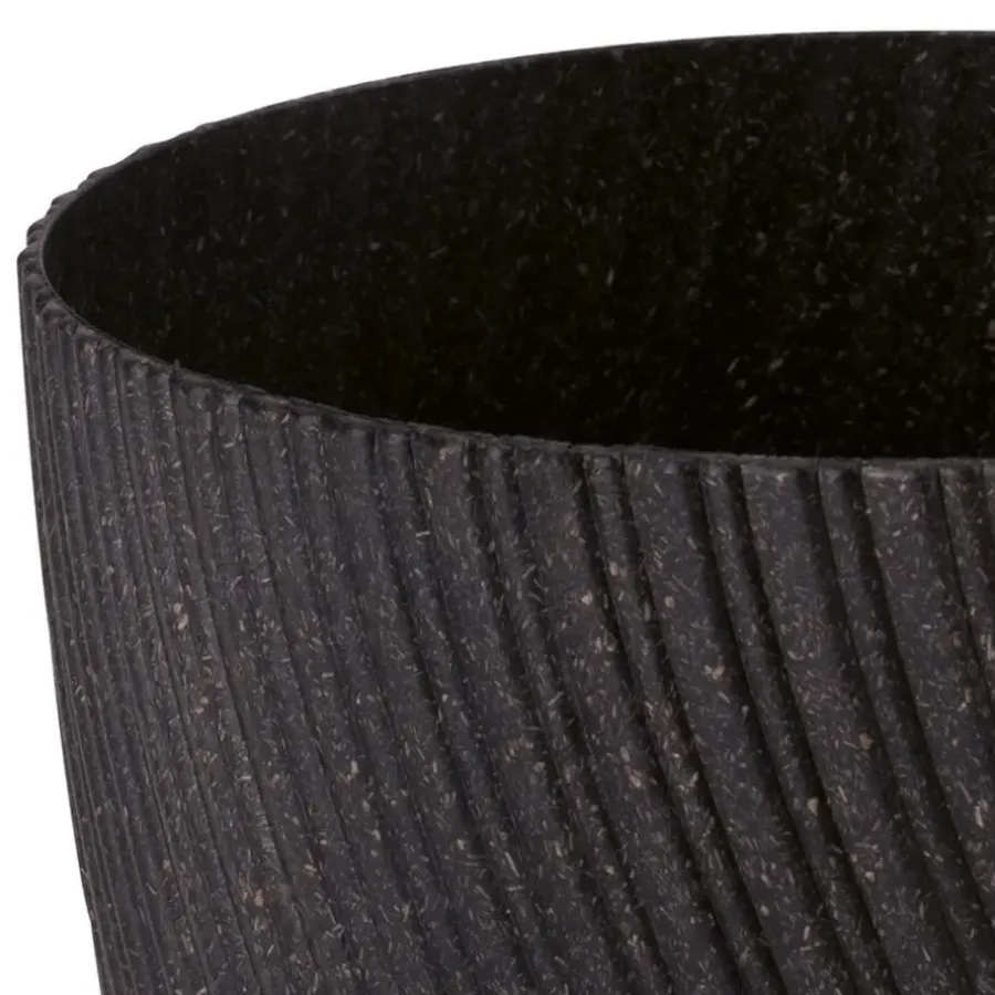 Bloempotten-Form Plastic Plantenpot - kunststof - zwart - D27 x H23 cm