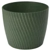Bloempotten-Form Plastic Plantenpot - kunststof - donkergroen - D23 x H20 cm
