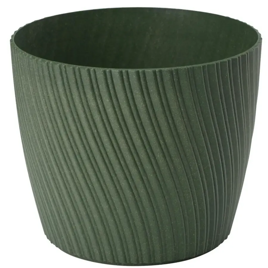 Bloempotten-Form Plastic Plantenpot - kunststof - donkergroen - D23 x H20 cm