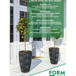 Bloempotten-Form Plastic Plantenpot - kunststof - antraciet - 40 x 58 cm
