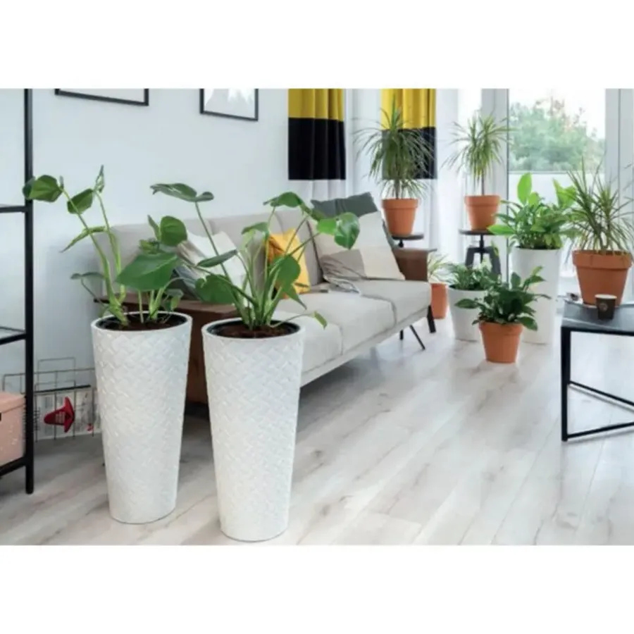 Bloempotten-Form Plastic Plantenpot Makata - kunststof - antraciet - 30 x 59