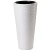 Bloempotten-Form Plastic Plantenpot Makata - kunststof - wit - 30 x 59