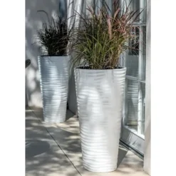 Form Plastic Plantenpot rond - kunststof - wit - D35 x H69 cm