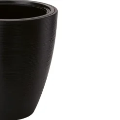 Form Plastic Plantenpot/bloempot - kunststof - zwart - 30 x 32 cm
