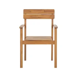 Tuinsets-Beliani FORNELLI - Tuinset voor 6 - Lichte houtkleur - Acaciahout