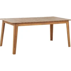 Tuinsets-Beliani FORNELLI - Tuinset voor 6 - Lichte houtkleur - Acaciahout