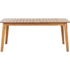 Tuinsets-Beliani FORNELLI - Tuinset voor 6 - Lichte houtkleur - Acaciahout