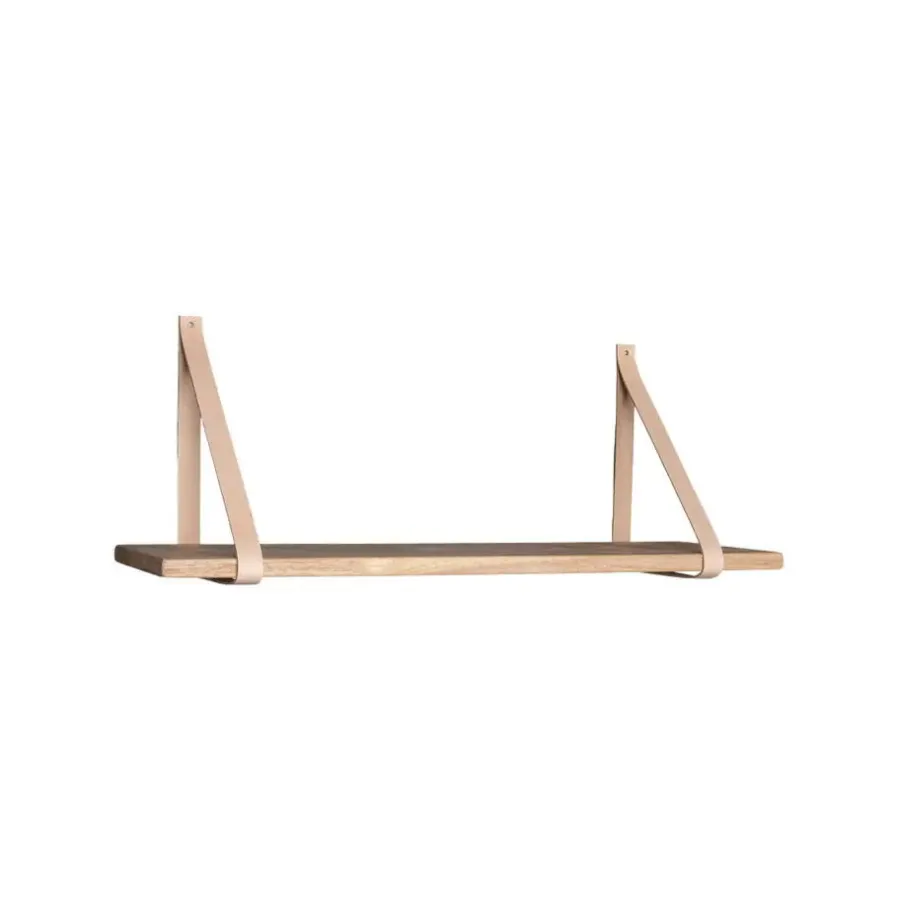 House Nordic Forno Plank -natuurlijke olie met bruine lederen banden - 80x20 cm