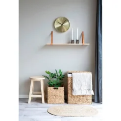 House Nordic Forno Plank -natuurlijke olie met bruine lederen banden - 80x20 cm