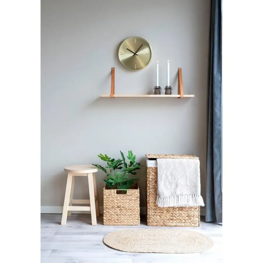 House Nordic Forno Plank -natuurlijke olie met bruine lederen banden - 80x20 cm