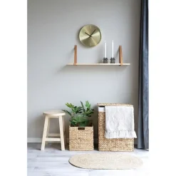 House Nordic Forno Plank -natuurlijke olie met bruine lederen banden - 80x20 cm