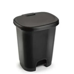 Forte Plastics Pedaalemmer - zwart - 27 l